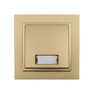 102-222225-129-Ключ бутон звънчев с етикет, Mono Electric Despina Metallic, Титан