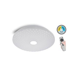 2024640-LED Плафон за Повърхностен Монтаж Vito PEARL DIMMABLE-F35 52W 3xCCT с Инфрачервен Контролер, Бял
