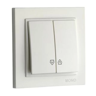 102-190025-113-Ключ-бутон за управление на щори, Mono Electric Despina, Бял