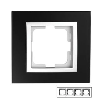 107-720000-163-Mono Style Glass Четворна рамка Тъмно стъкло