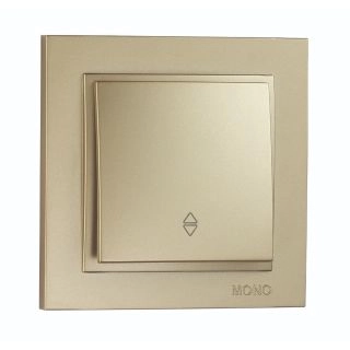 102-222225-109-Ключ девиаторен сх.6, Mono Electric Despina Metallic, Титан - Златист