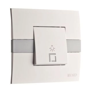 101-010201-105-Ключ стълбищен, Mono Electric Eco,  Бял-Сив