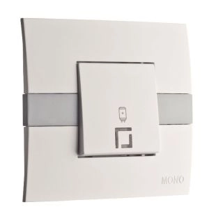 101-010201-154-Бойлер ключ, 25A, 250VAC, Mono Electric Eco,  Бял-Сив