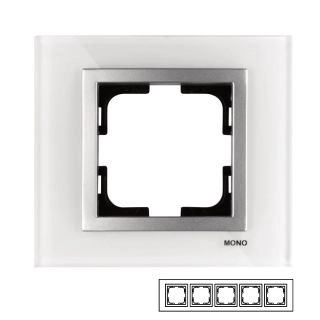107-710000-164-Mono Style Glass Петорна рамка Бяло стъкло