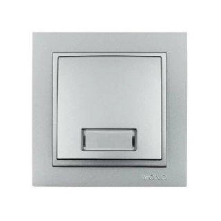 102-212125-129-Ключ бутон звънчев с етикет, Mono Electric Despina Metallic, Сребрист