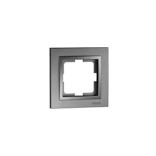 102-240000-160-Единична рамка за хоризонтален монтаж, Mono Electric Despina Metallic, Антрацит