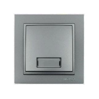 102-242425-129-Ключ бутон звънчев с етикет, Mono Electric Despina Metallic, Антрацит