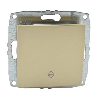 500-002225-109-Ключ девиаторен сх.6 (Механизъм с панел, без рамка), Mono Electric Despina Metallic, Титан - Златист