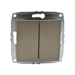 500-002325-102-Ключ двоен сх.5 (Механизъм с панел, без рамка), Mono Electric Despina Metallic, Бронз