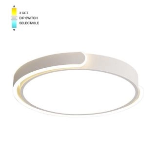 2026290-Led Плафон VITO FINESSE R4-45 60W, със смяна на цветната температура 3000K-6000K, φ480*H50, Бял