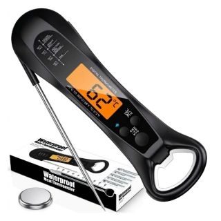 sys66768890-Дигитален кухненски термометър с моментално отчитане - Бърз и прецизен термометър за месо с подсветка и магнит