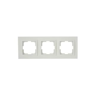 102-190000-162-Тройна рамка за хоризонтален или вертикален монтаж , Mono Electric Despina, Бял