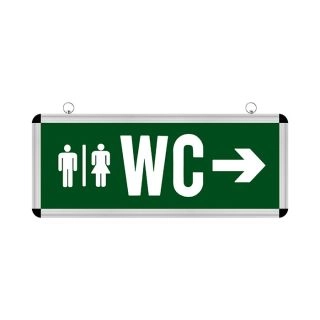 084-020-0002-wc-Аварийно Тяло 6LED 3W 220-240V с надпис WC