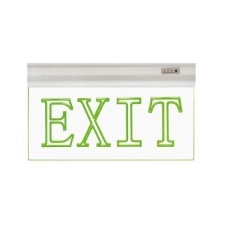 084-019-0001-Аварийно Тяло Прозрачно 6LED 1.5W 50Lm 220-240V с надпис EXIT
