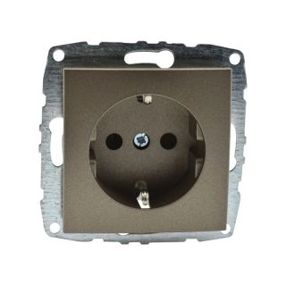 500-002321-117-Контакт електрически (Механизъм с панел, без рамка) Бронз