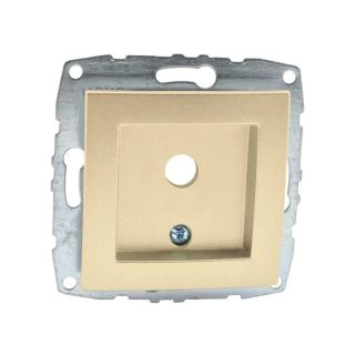 500-002205-175-Розетка TV празна (Механизъм с панел, без рамка), Mono Electric Despina Metallic, Титан - Златист
