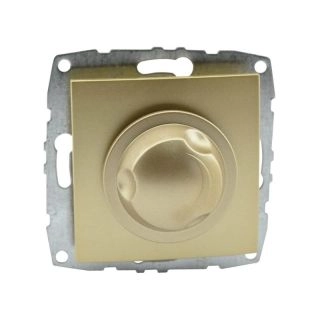 500-002205-179-Регулатор димер LED 300W (Механизъм с панел, без рамка), Mono Electric Despina Metallic, Титан - Златист