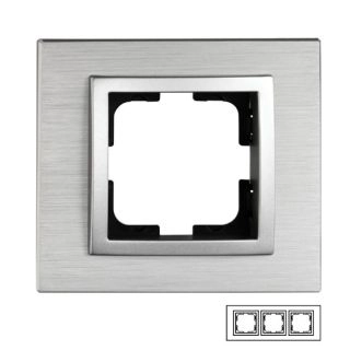 107-800000-162-Mono Style Aluminium Тройна рамка Сребрист