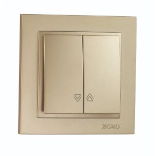 102-222225-113-Ключ-бутон за управление на щори, Mono Electric Despina Metallic, Титан - Златист