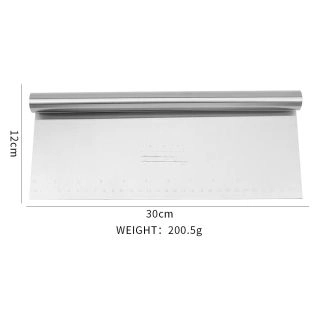 scrapr12-30-Скрапер за тесто, резец за тесто, 12x30см., неръждаема стомана
