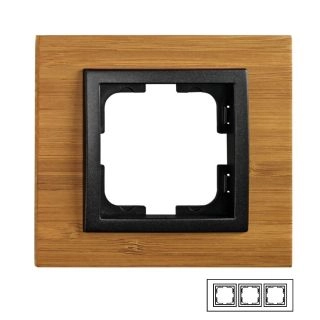 107-530000-162-Mono Style Wood Тройна рамка Бамбук